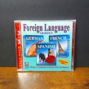 Software PC CD-ROM 3-in-1 Foreign Language Series Learn GERMAN FRENCH SPANISH